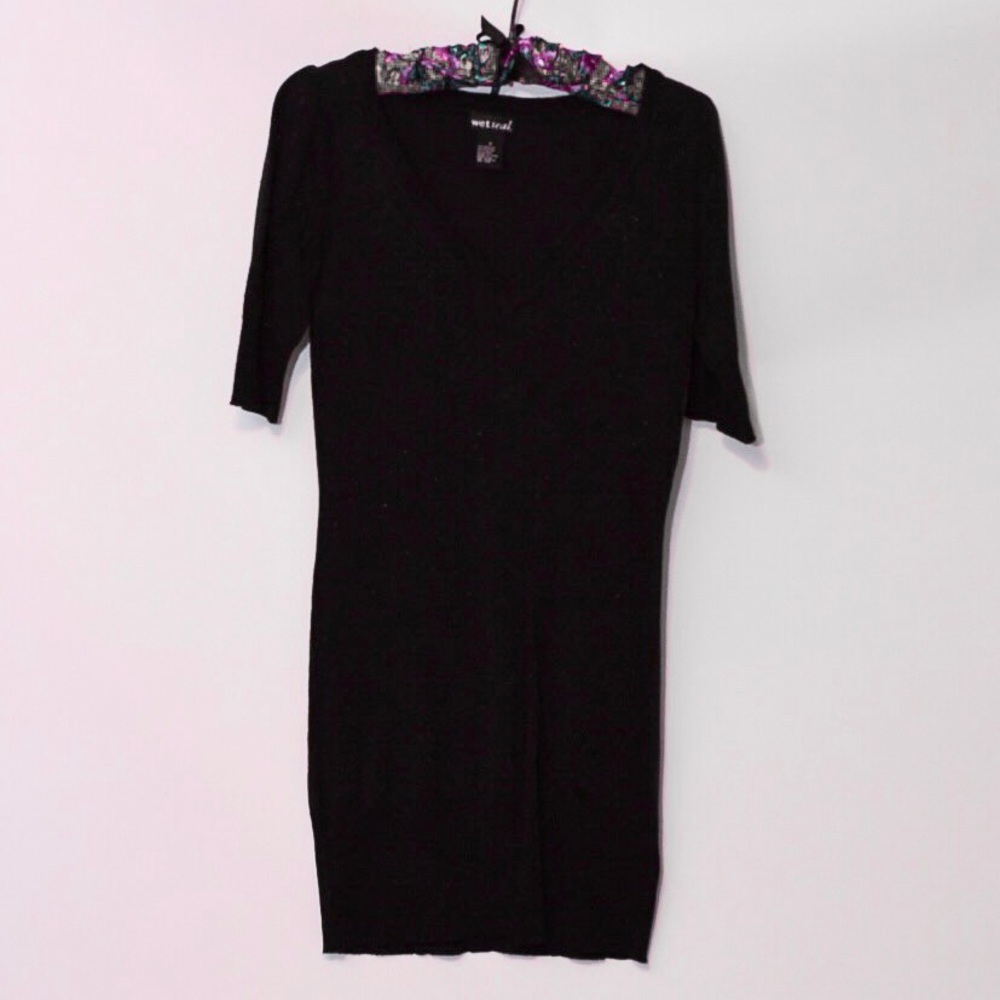 Black Wetseal sparkle sweater dress size small